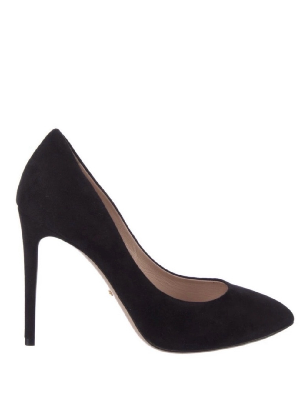 GUCCI Black Suede Almond Toe Stiletto Heel
